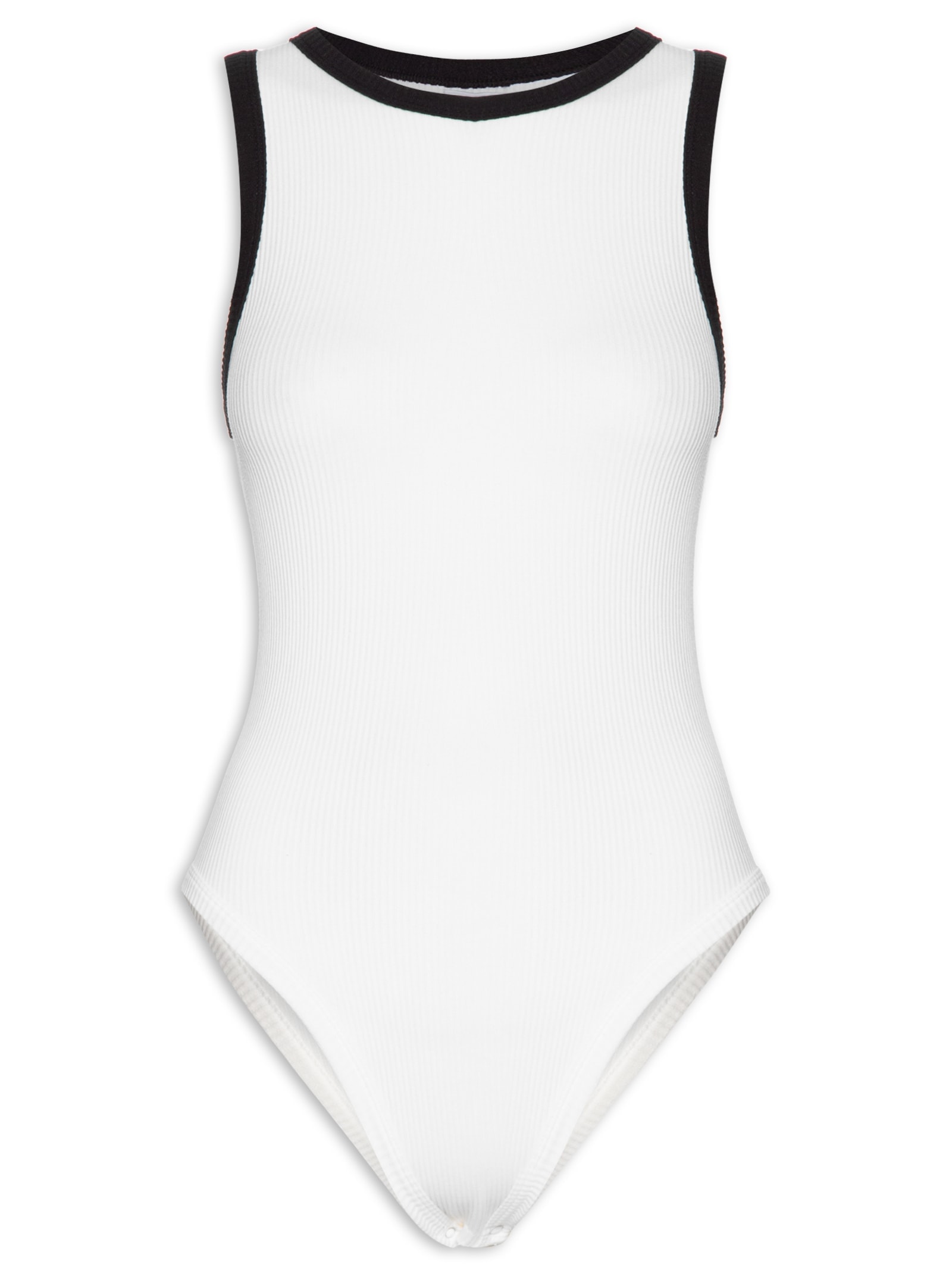 Body Bicolor Sem Manga Branco Basiq