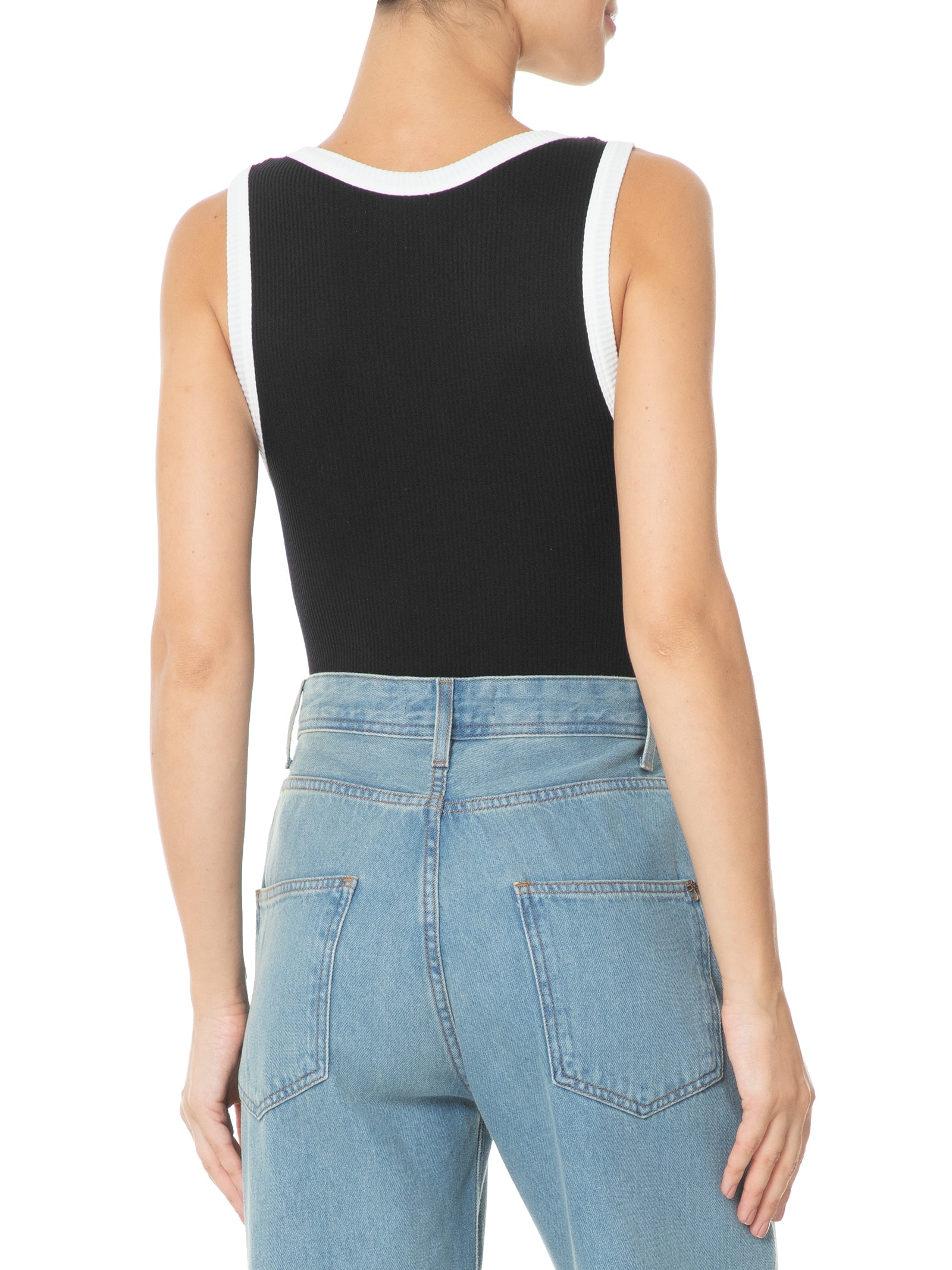 Body Bicolor Sem Manga Preto Basiq