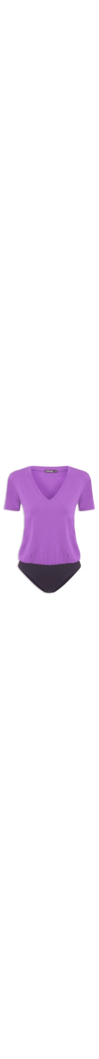 Body Camiseta Malha - Roxo