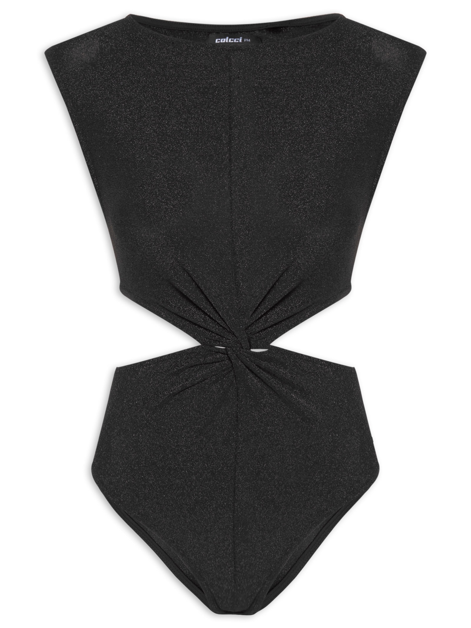 Body Com Brilho Preto Colcci