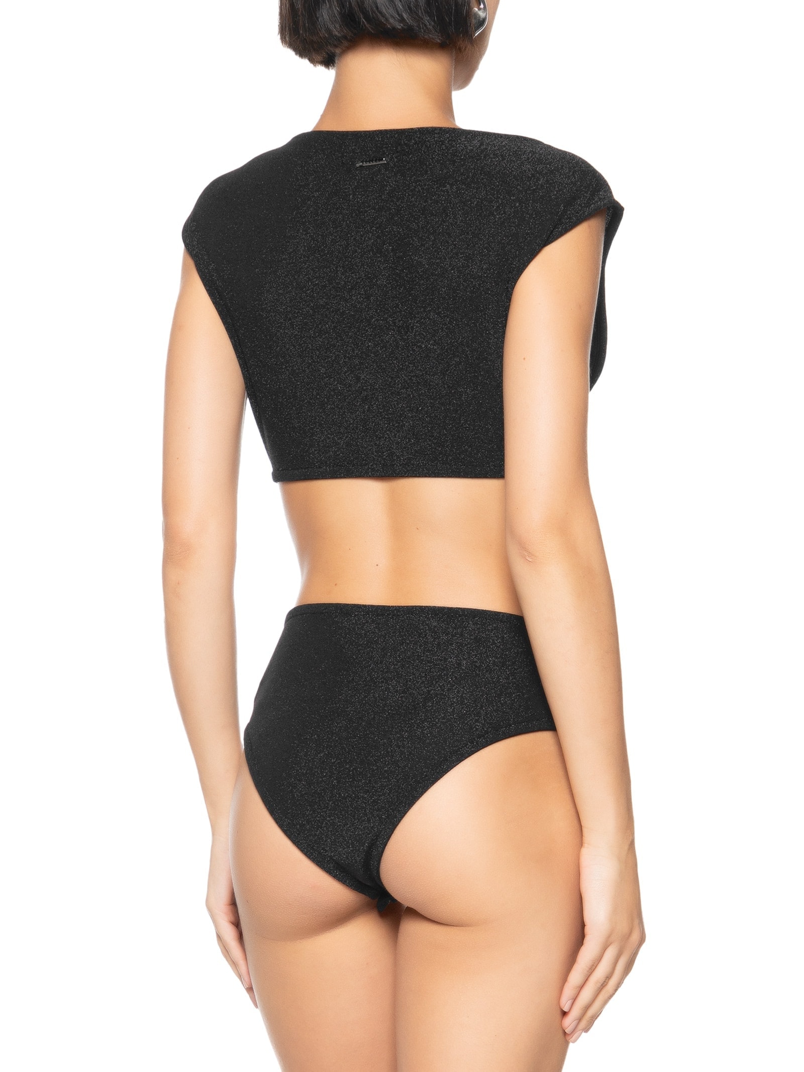 Body Com Brilho Preto Colcci