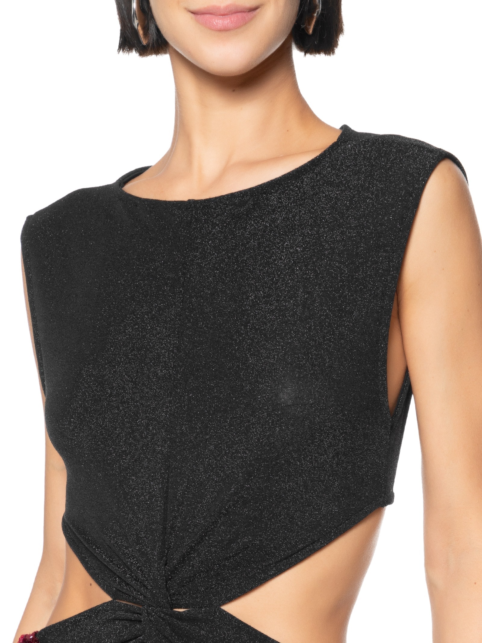 Body Com Brilho Preto Colcci