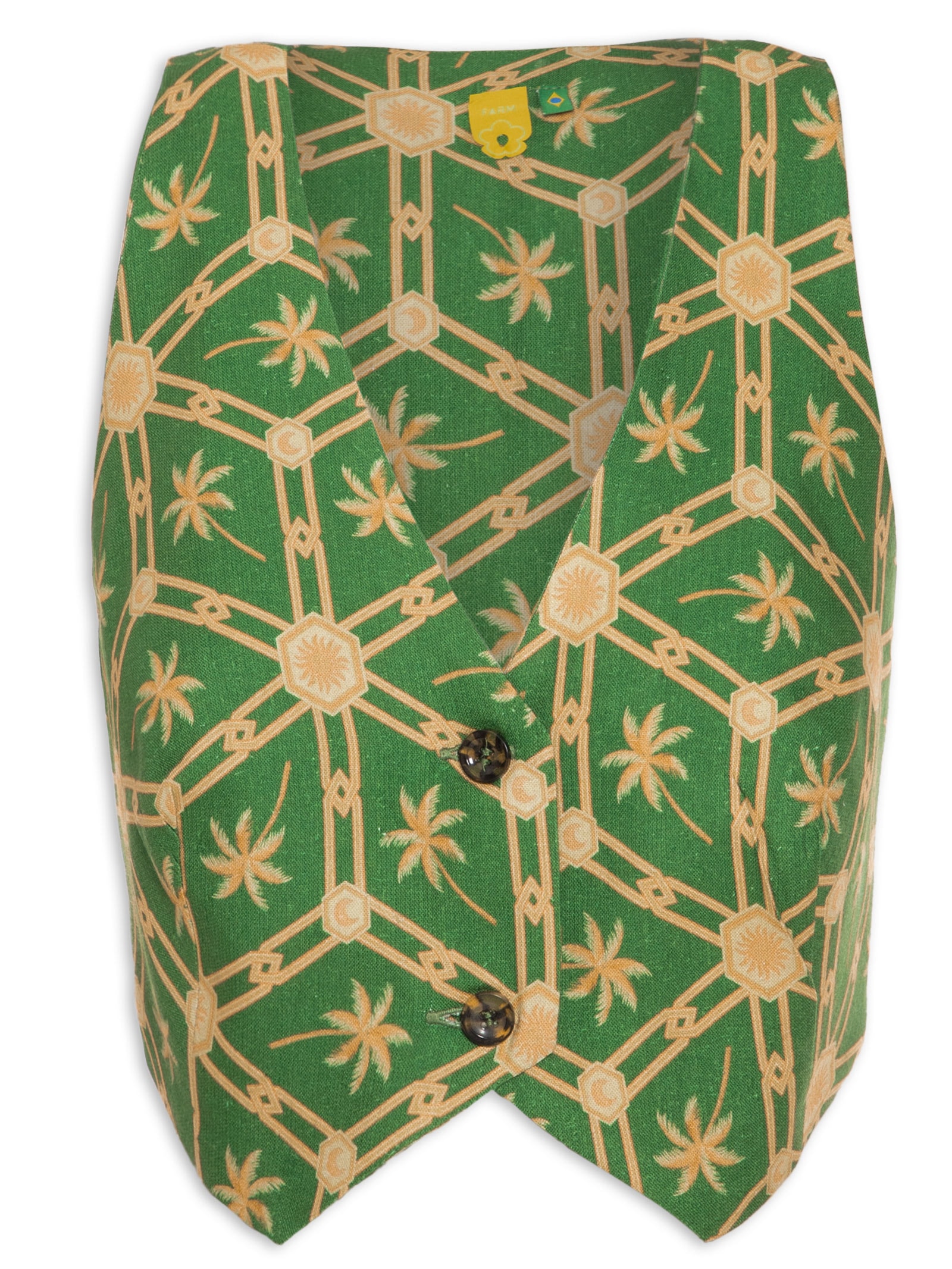 Body Com Decote Halter Amarelo Farm