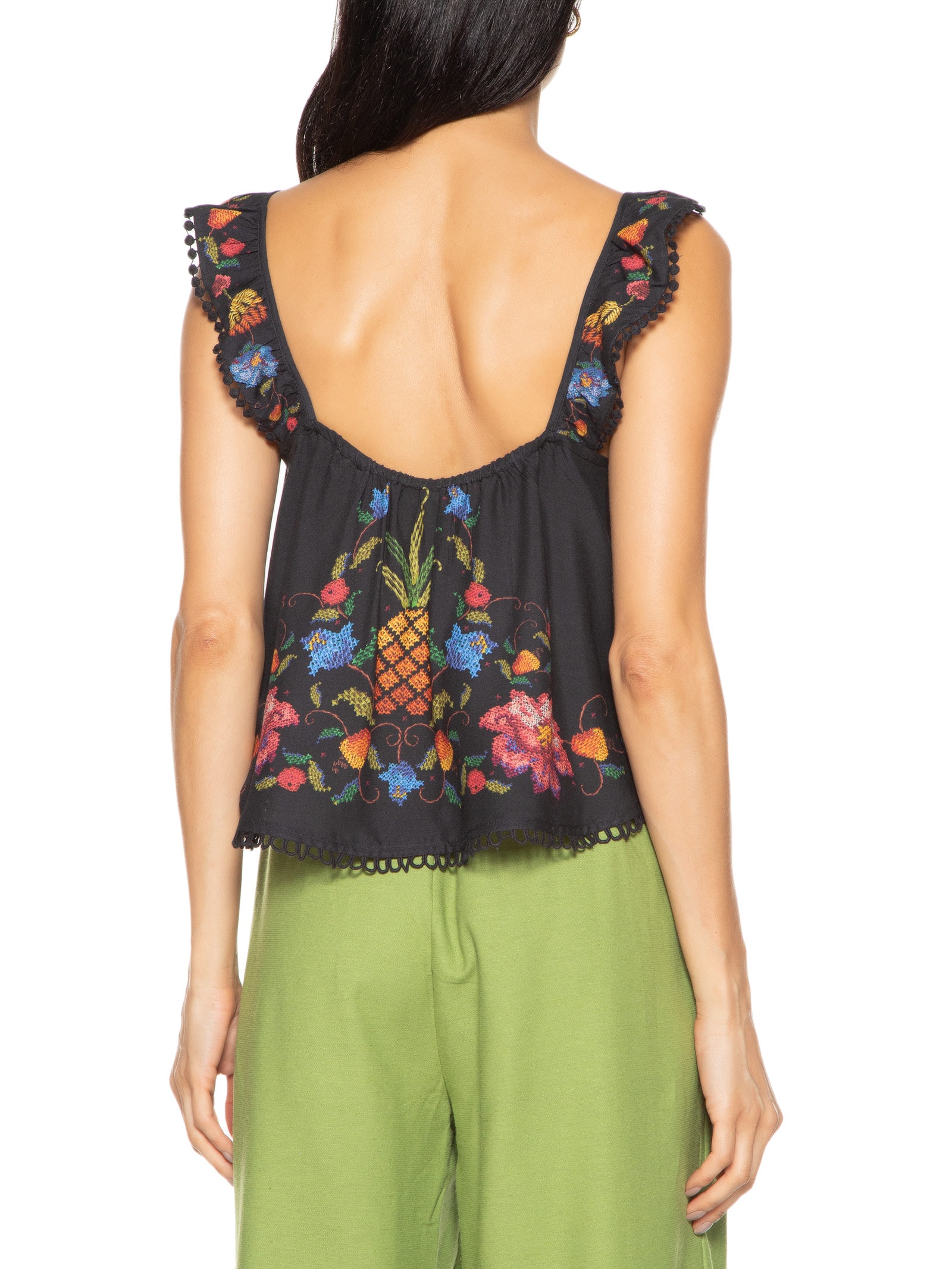 Body Com Decote Halter Amarelo Farm