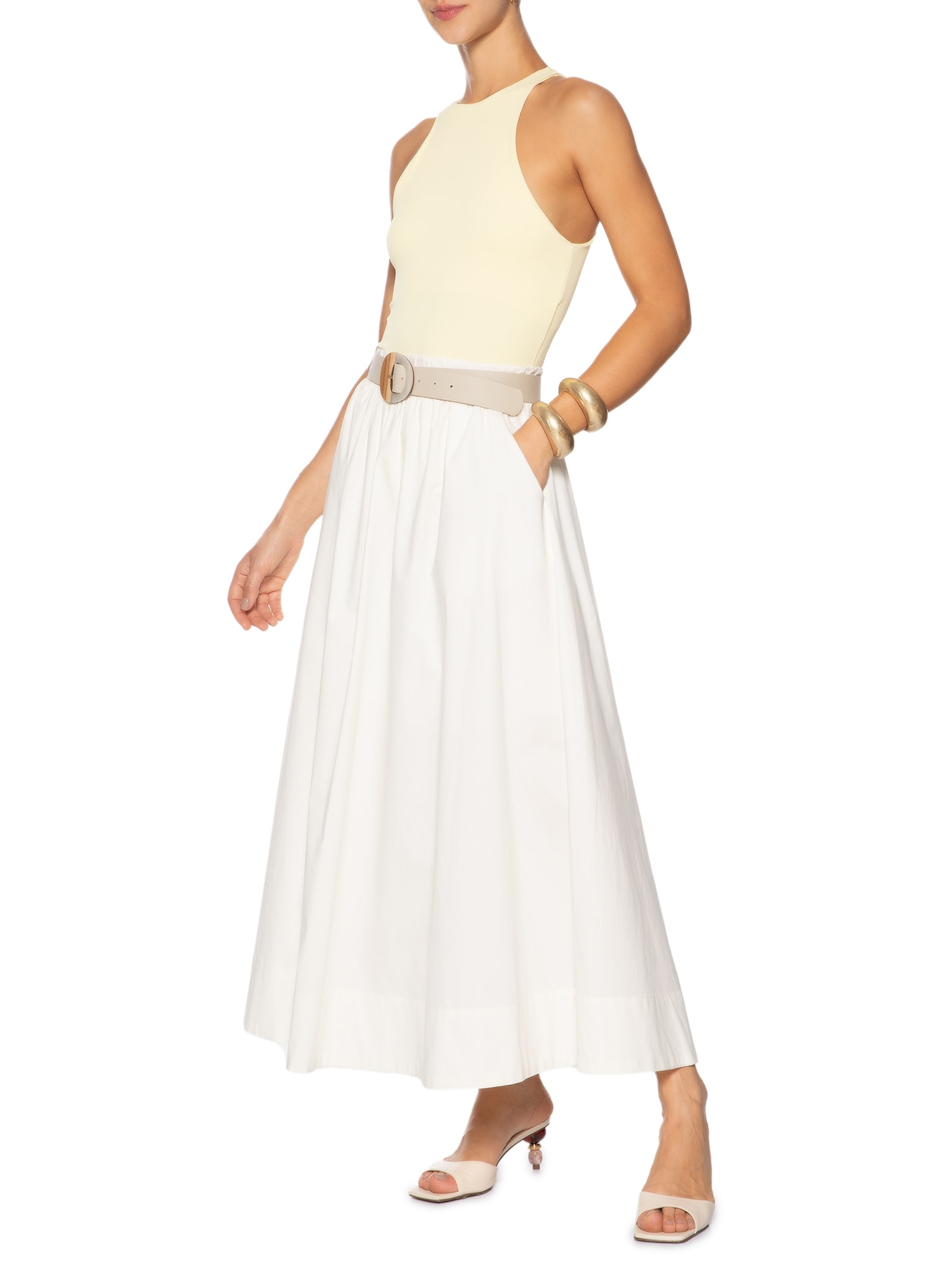 Body Com Decote Halter Amarelo '2Essential