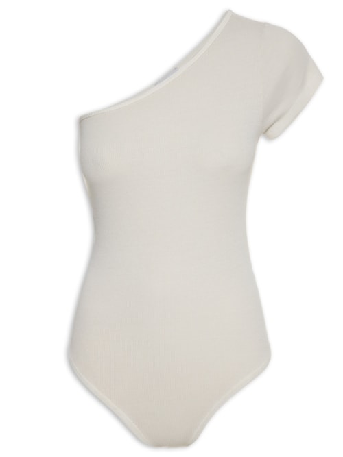 Body Com Detalhe Abertura Lateral – Bege