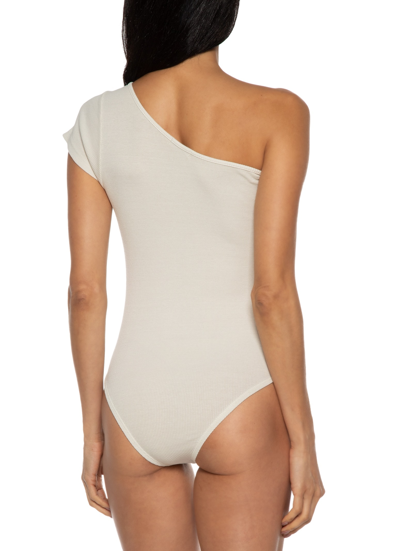 Body Com Detalhe Abertura Lateral Bege Basiq