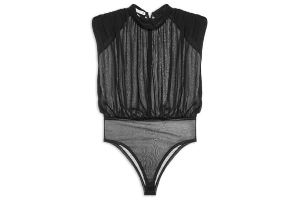 Body Com Ombreiras - Preto