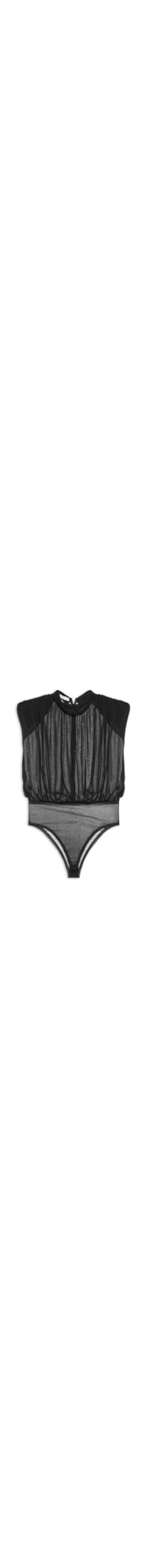 Body Com Ombreiras - Preto