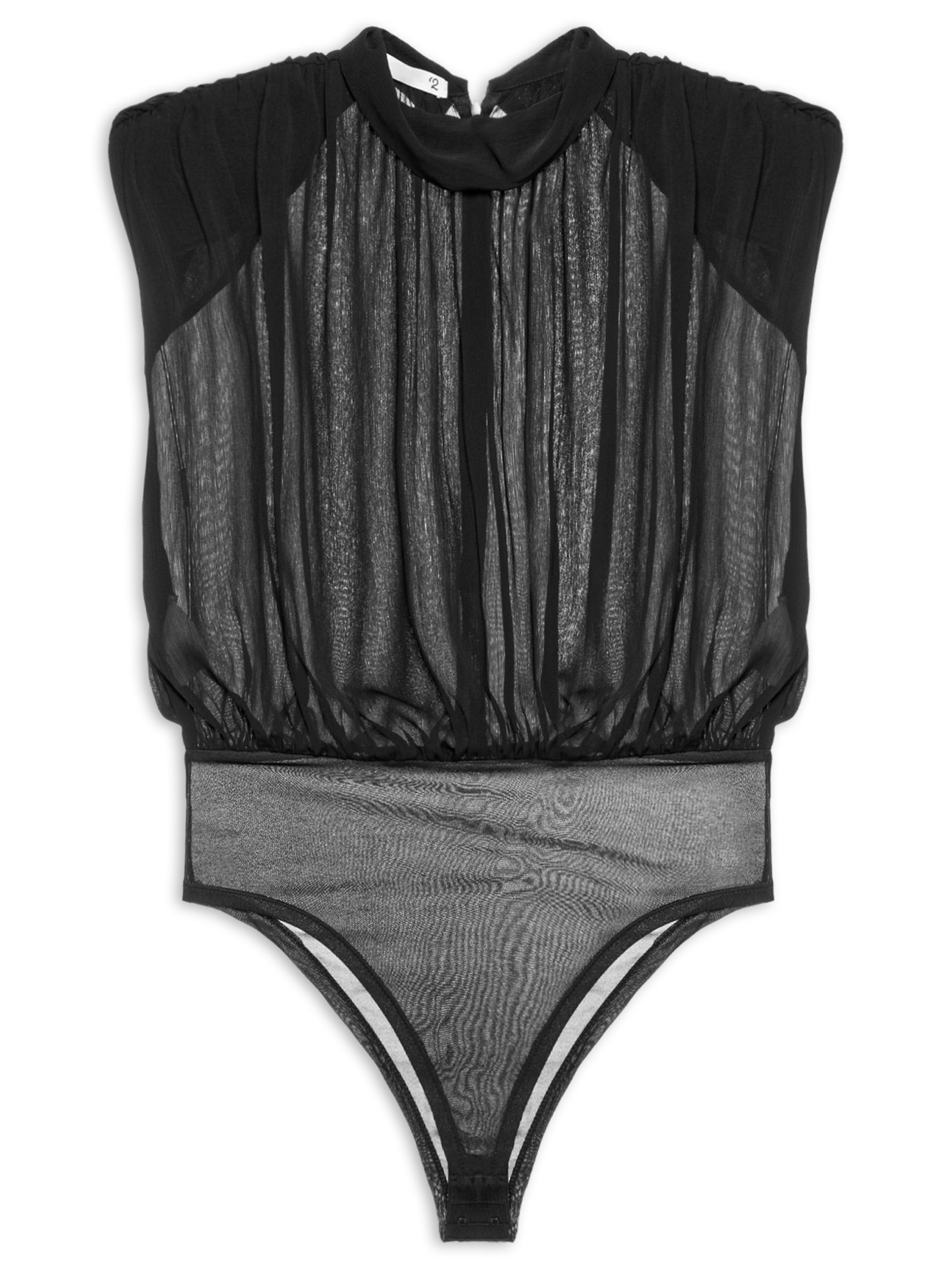 Body Com Ombreiras Preto '2Essential