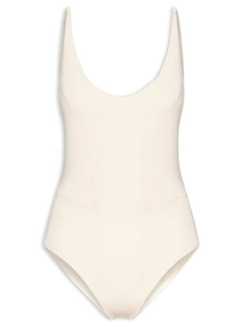 Body Com Recortes Centrais – Off White
