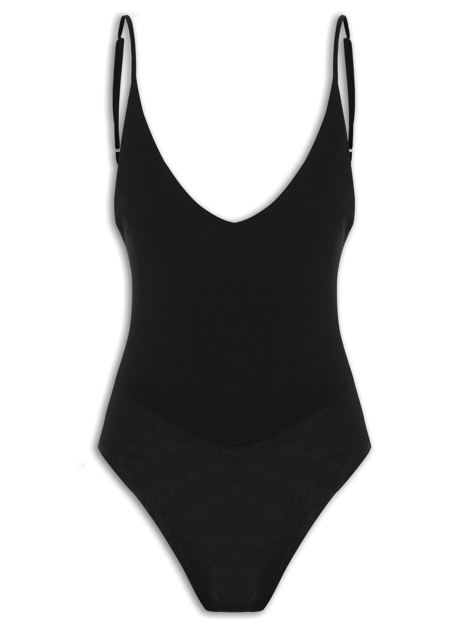 Body Com Recortes Centrais Preto Basiq