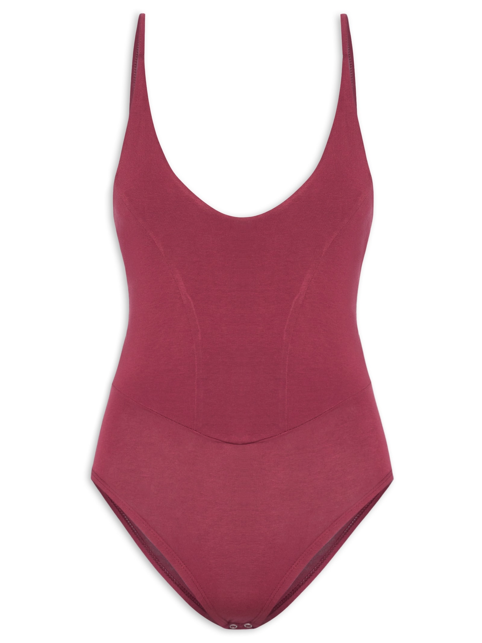 Body Com Recortes Centrais Vermelho Basiq