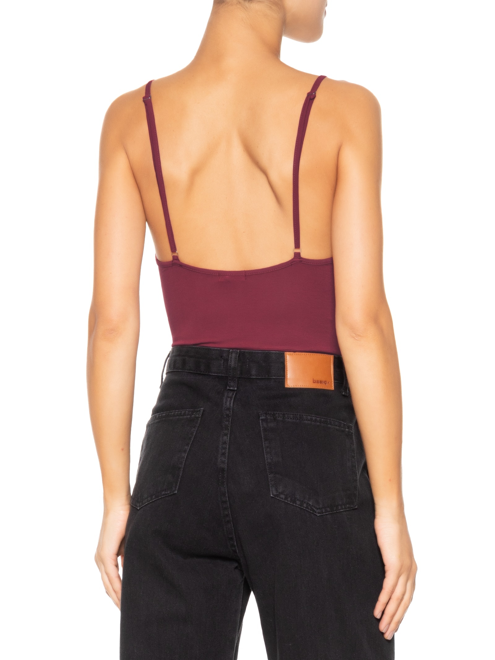 Body Com Recortes Centrais Vermelho Basiq