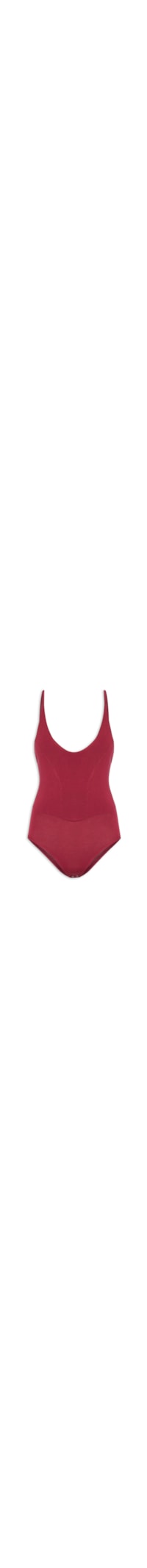 Body Com Recortes Centrais - Vermelho