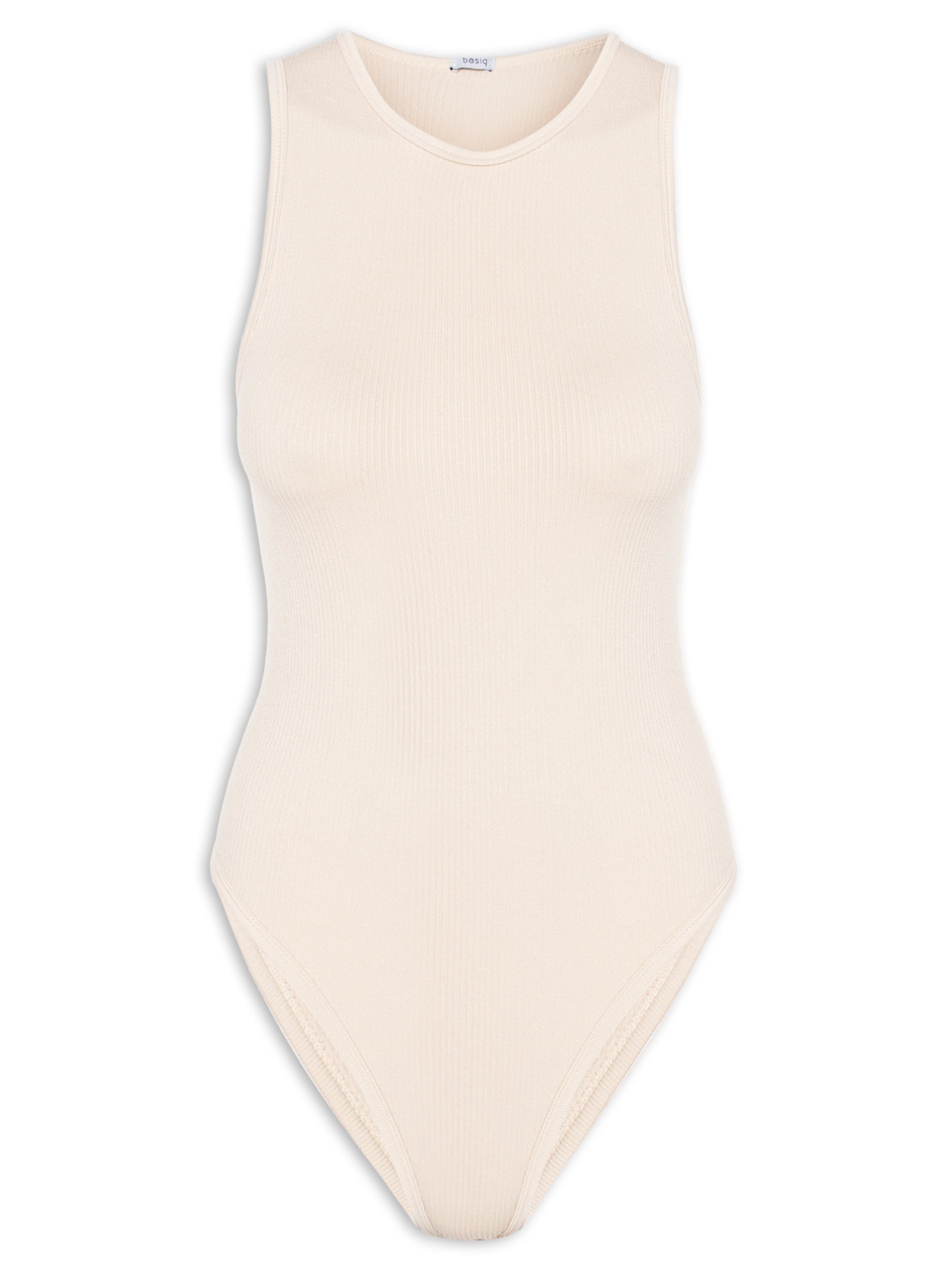 Body Comfy Sem Costura Decote Careca Bege Basiq