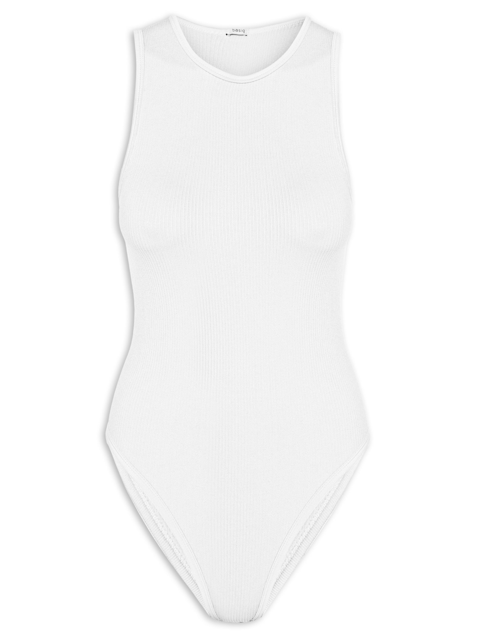 Body Comfy Sem Costura Decote Careca Branco Basiq