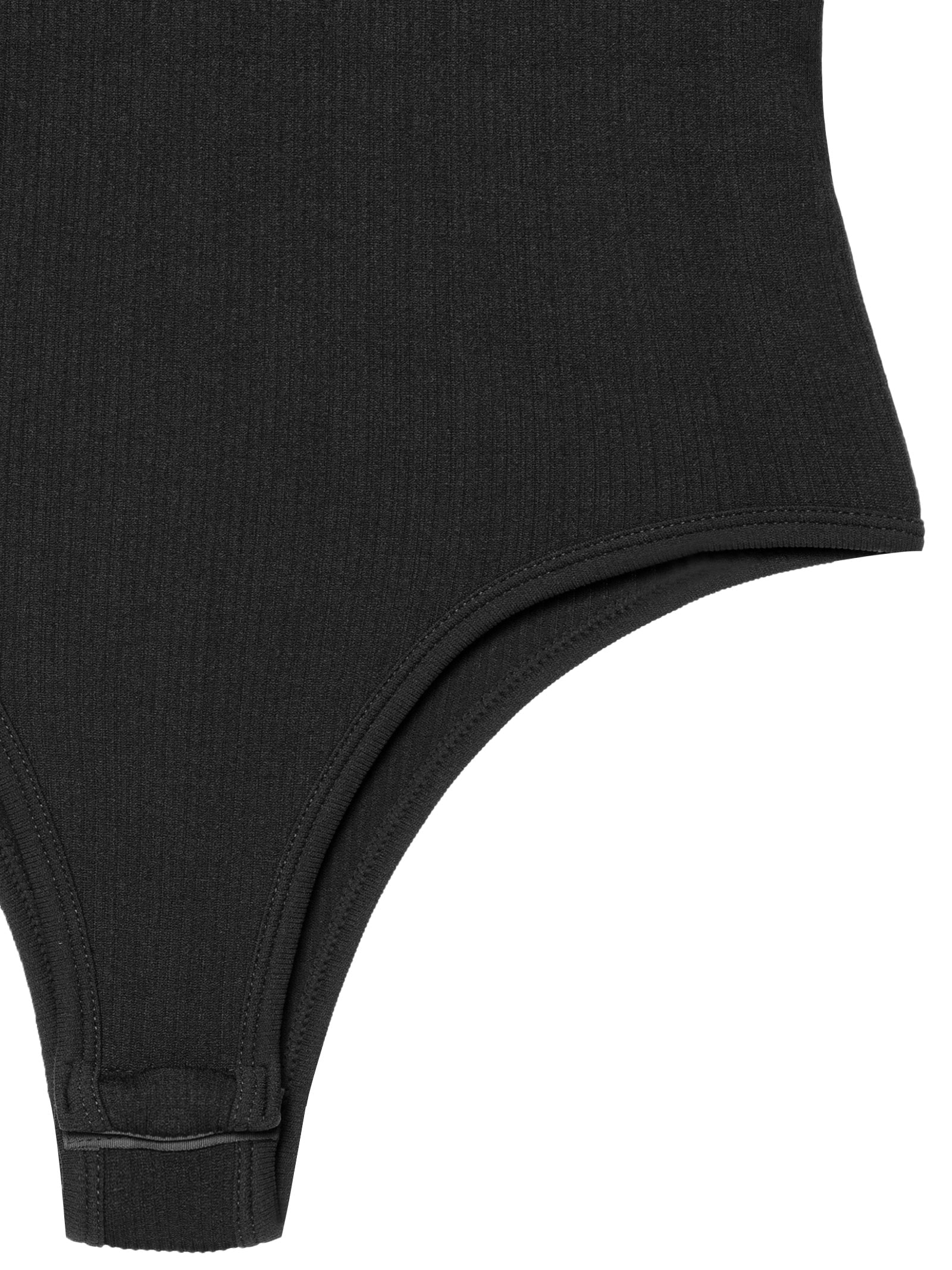 Body Comfy Sem Costura Decote Careca Preto Basiq