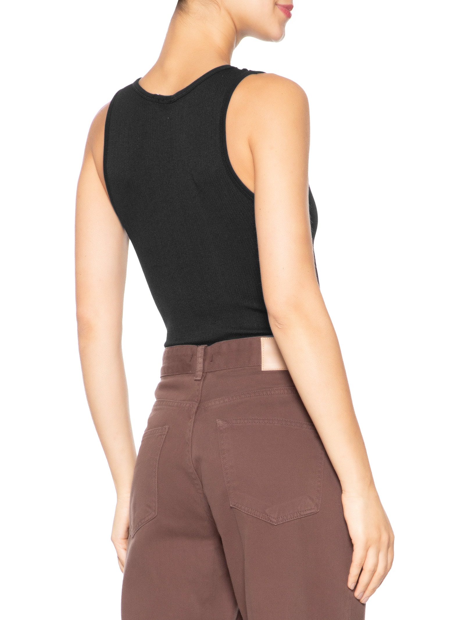 Body Comfy Sem Costura Decote Careca Preto Basiq