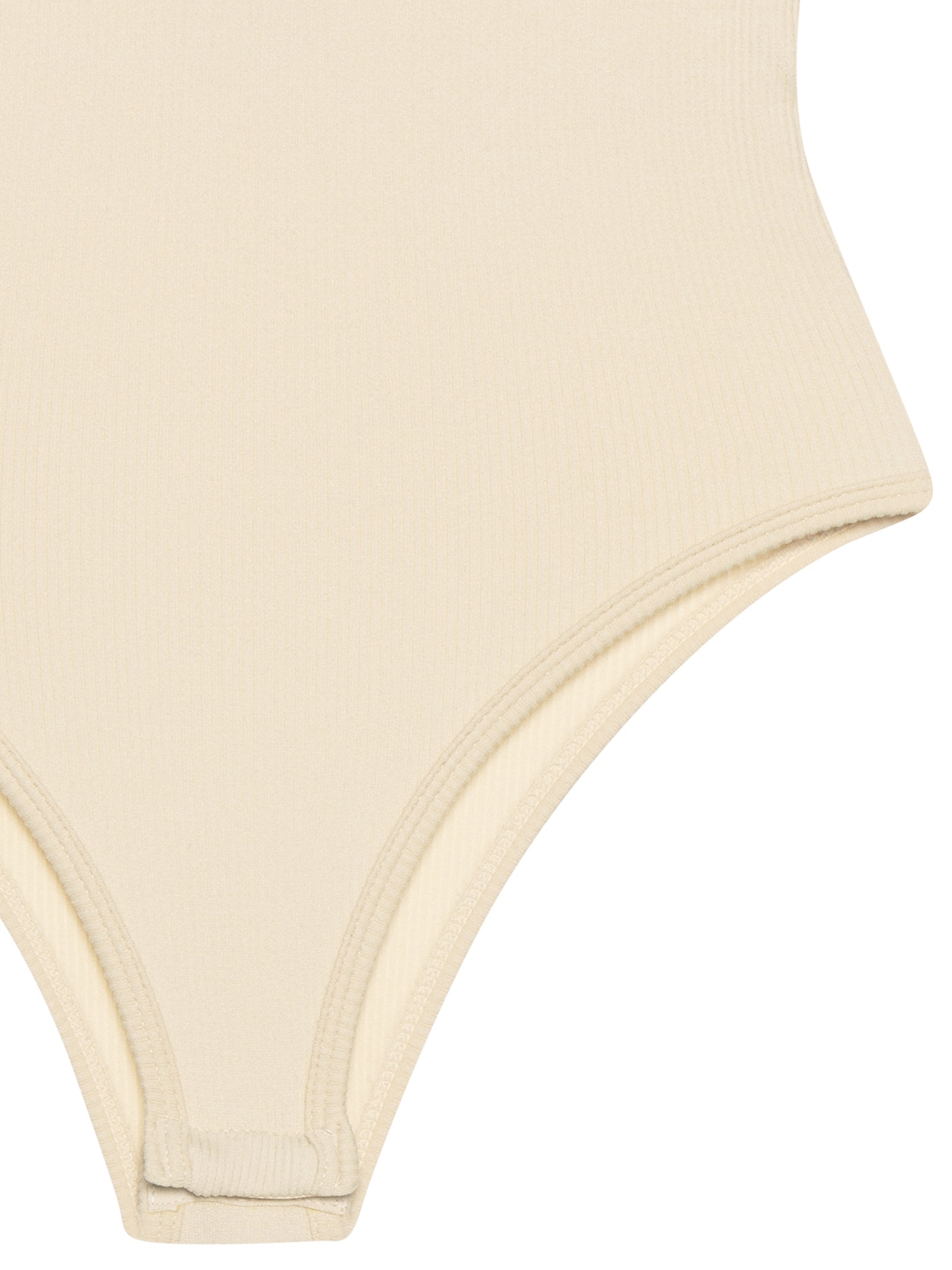 Body Comfy Sem Costura Decote U Bege Basiq