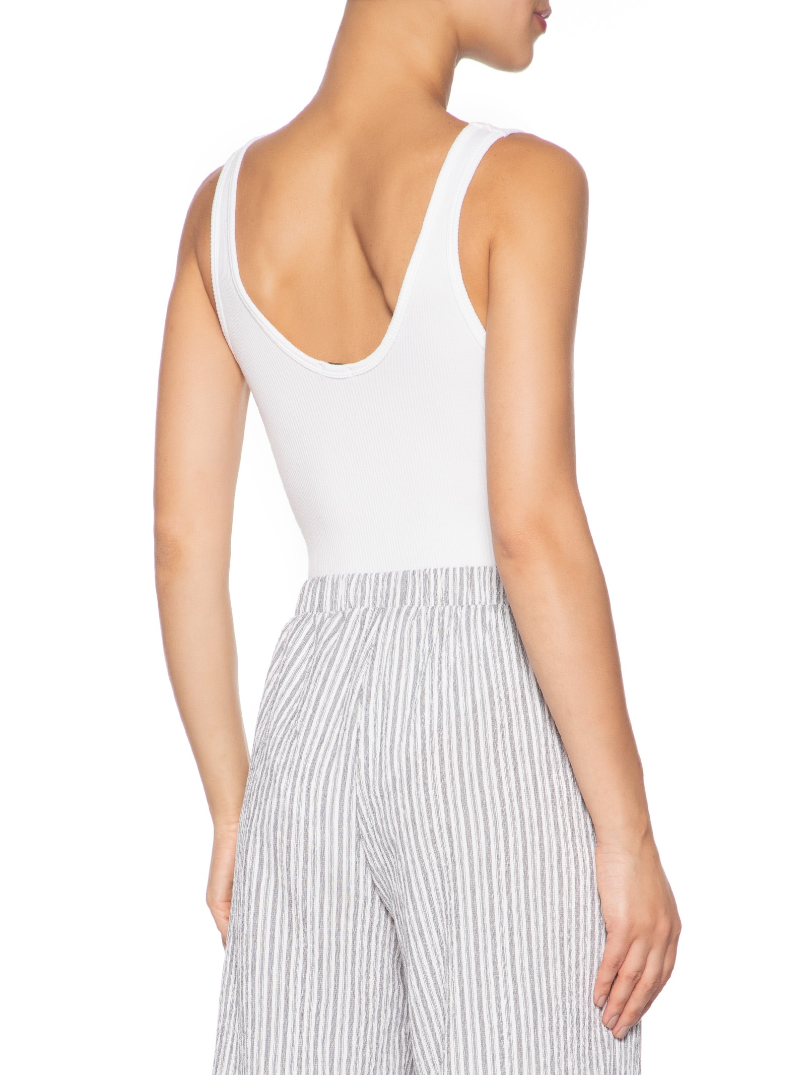 Body Comfy Sem Costura Decote U Branco Basiq