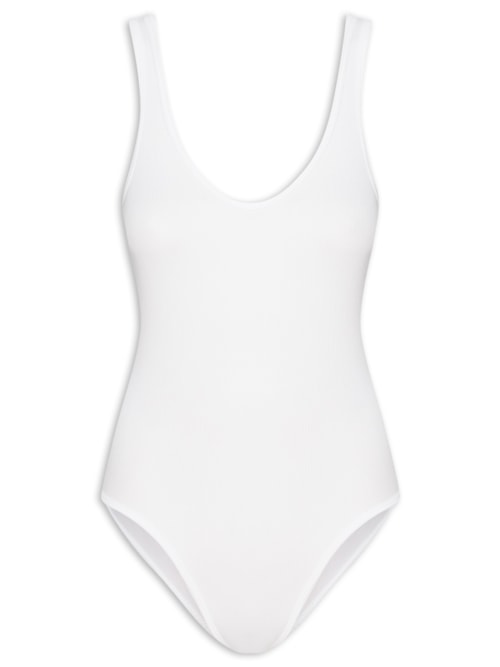 Body Comfy Sem Costura Decote U – Branco
