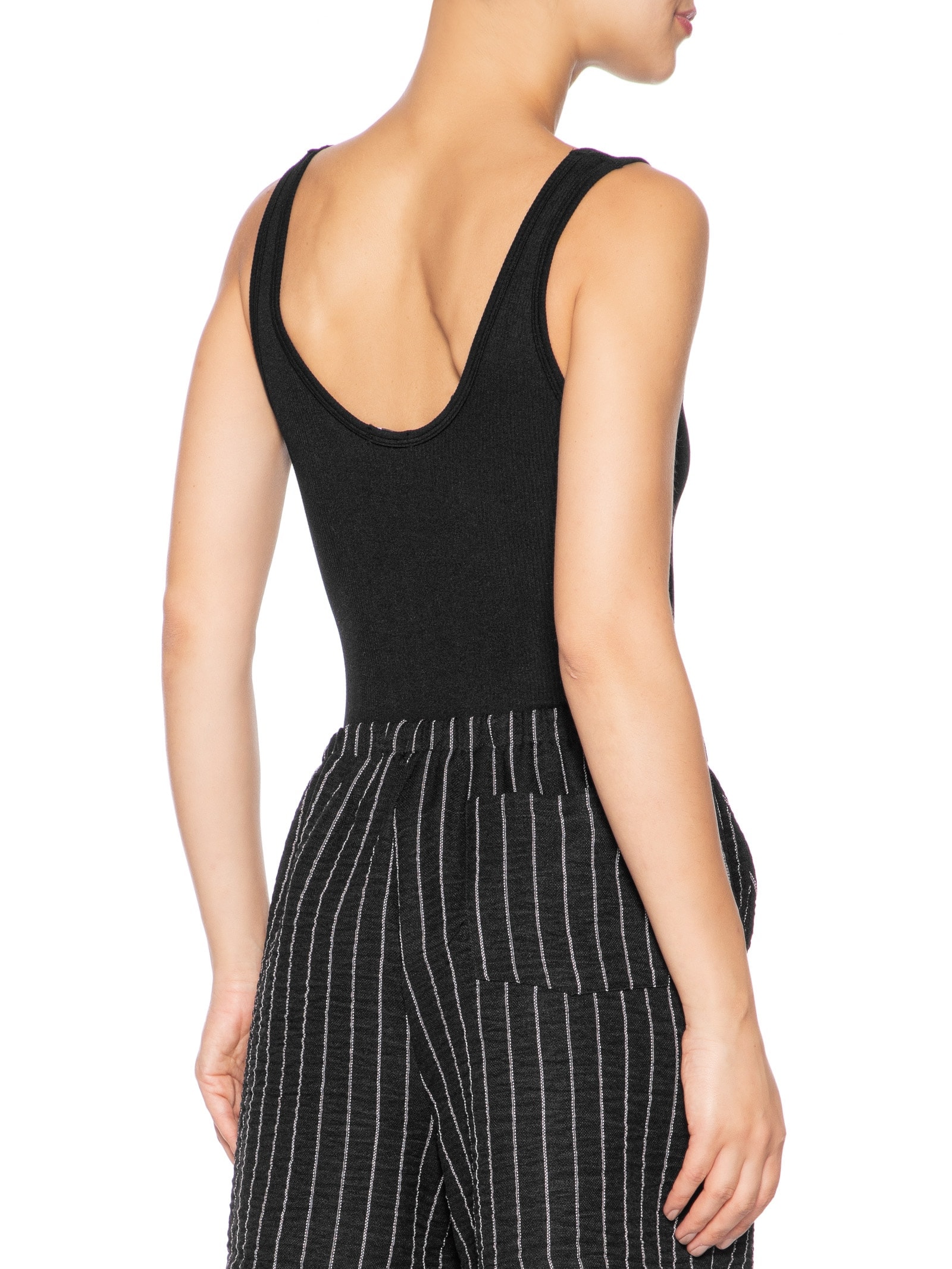 Body Comfy Sem Costura Decote U Preto Basiq