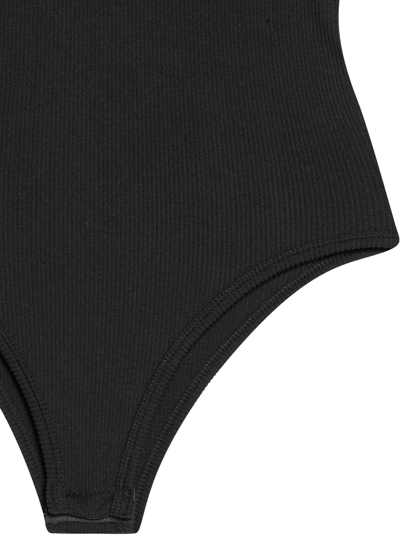 Body Comfy Sem Costura Decote U Preto Basiq