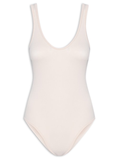 Body Comfy Sem Costura Decote U – Rosa