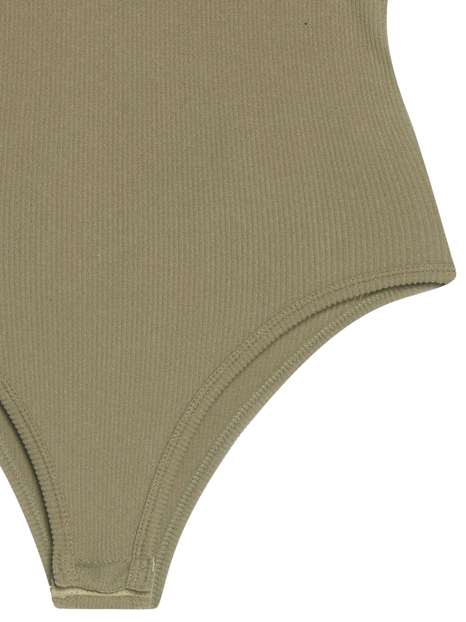 Body Comfy Sem Costura Decote U Verde Basiq