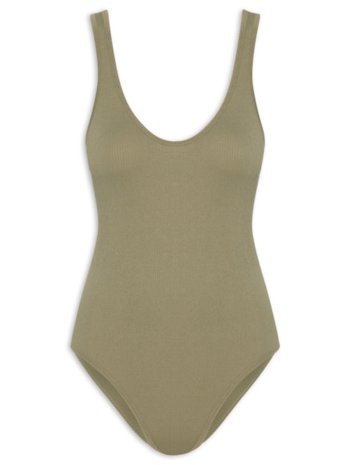 Body Comfy Sem Costura Decote U – Verde