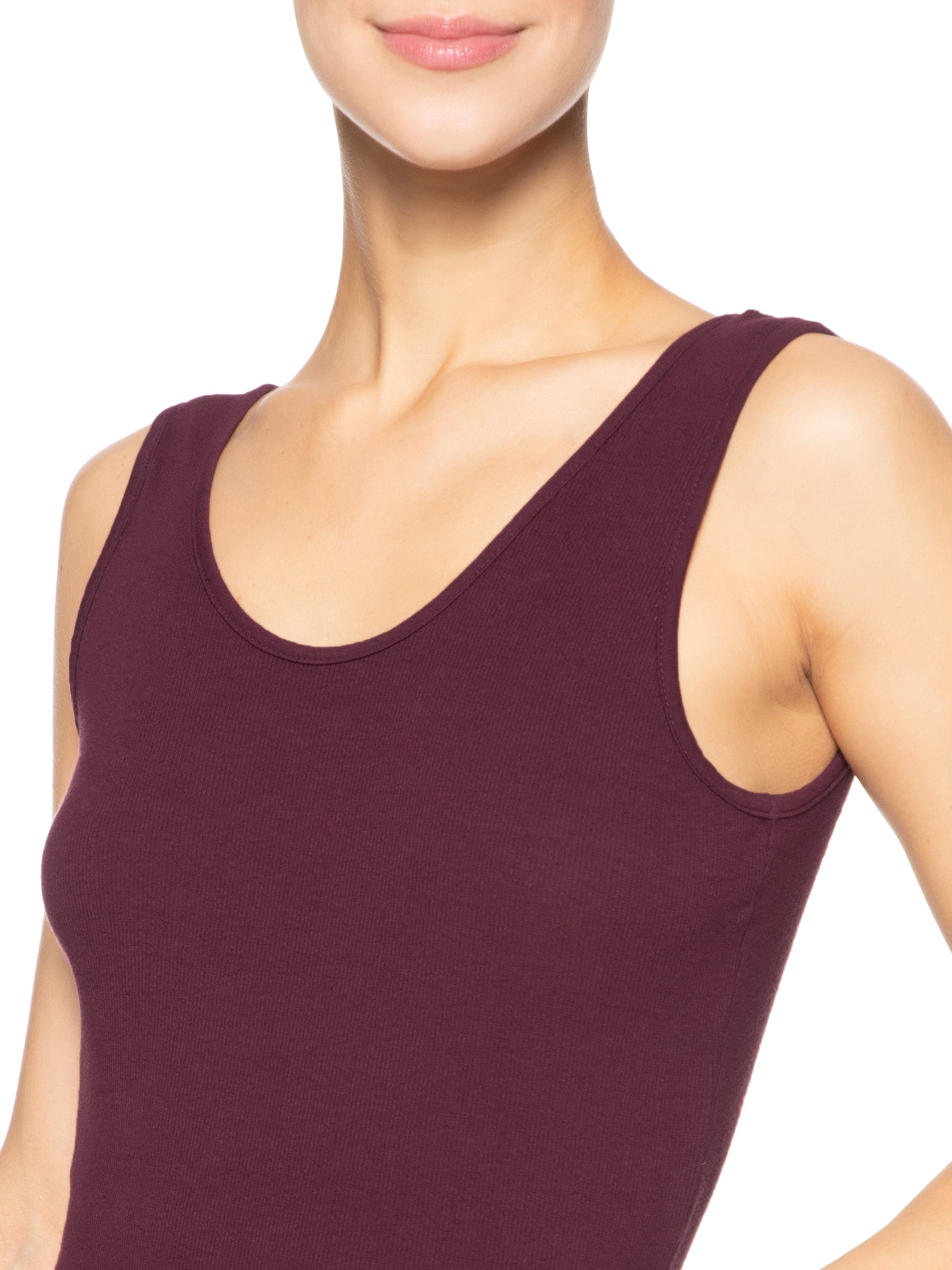 Body Costas Decotada Vinho Basiq