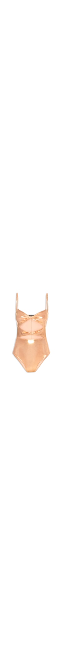 Body Cut Out Carnaval Metalizado - Dourado
