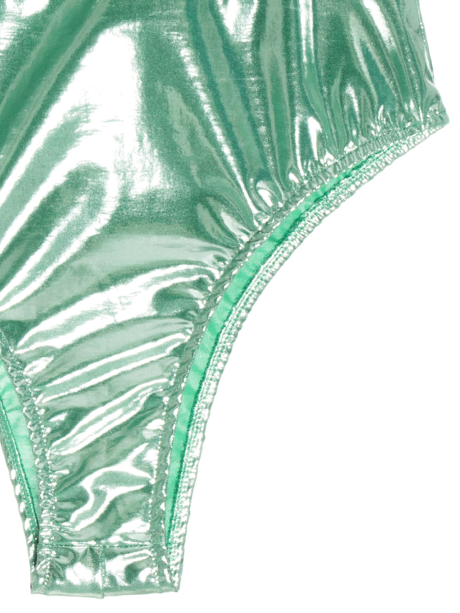 Body Cut Out Carnaval Metalizado Verde Market 33