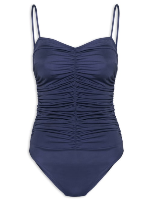 Body Decote Com Franzidos – Azul