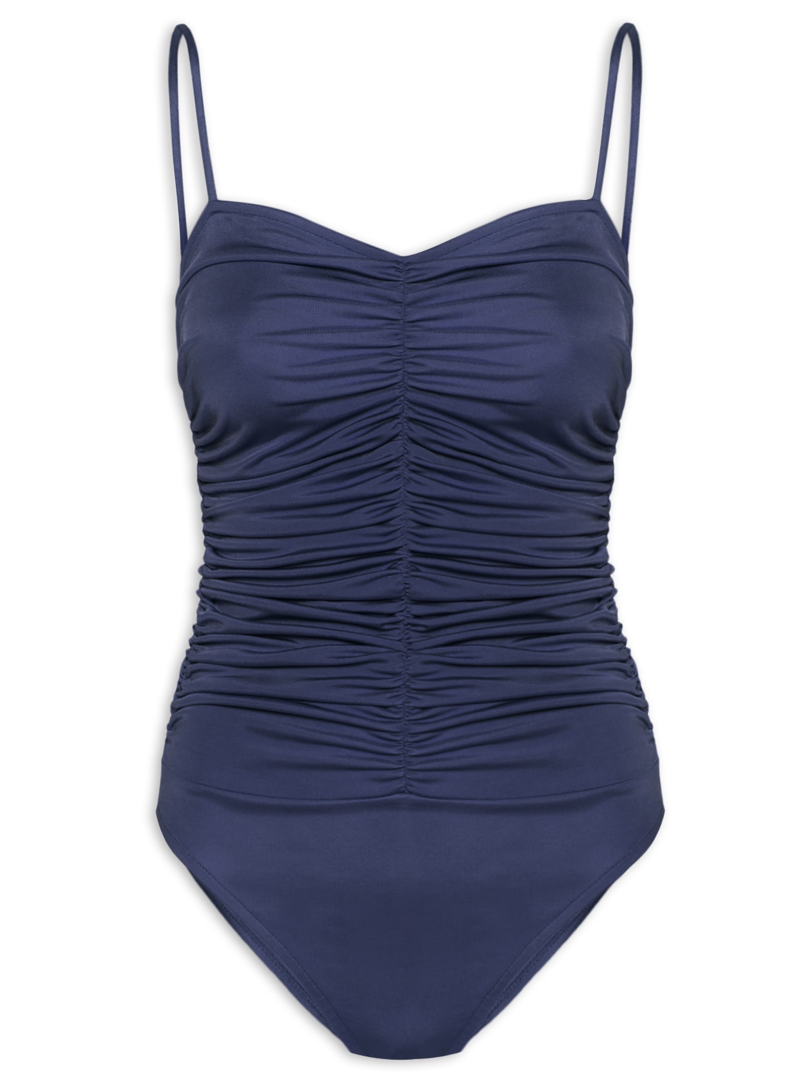 Body Decote Com Franzidos Azul '2Essential