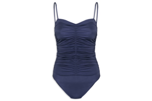 Body Decote Com Franzidos - Azul