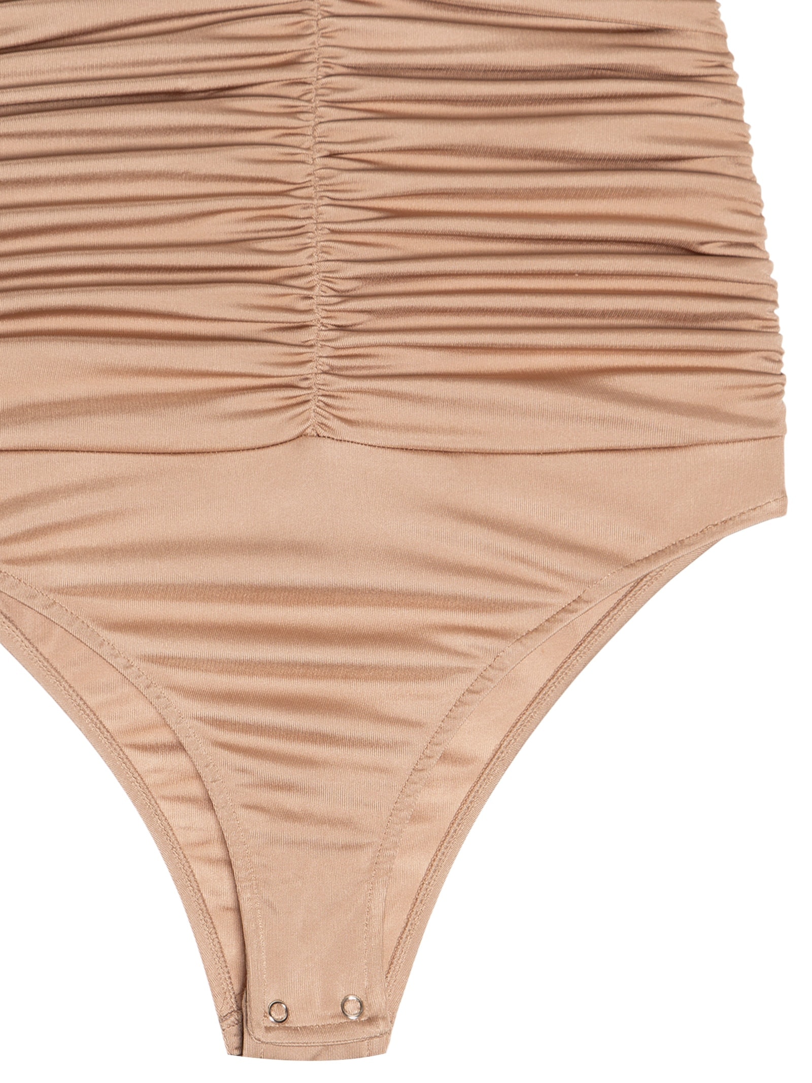 Body Decote Com Franzidos Bege '2Essential