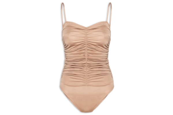 Body Decote Com Franzidos - Bege