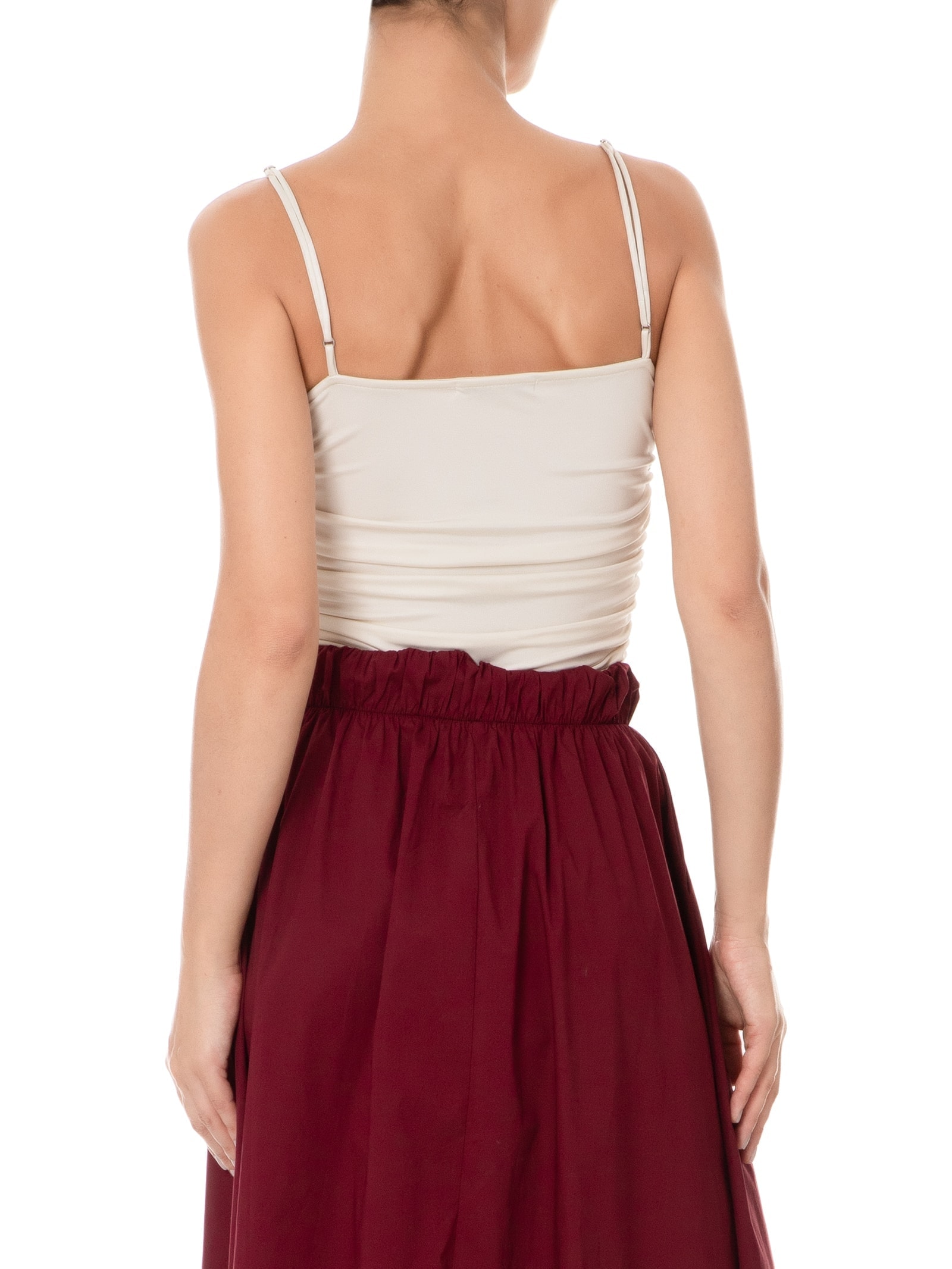 Body Decote Com Franzidos Off White '2Essential