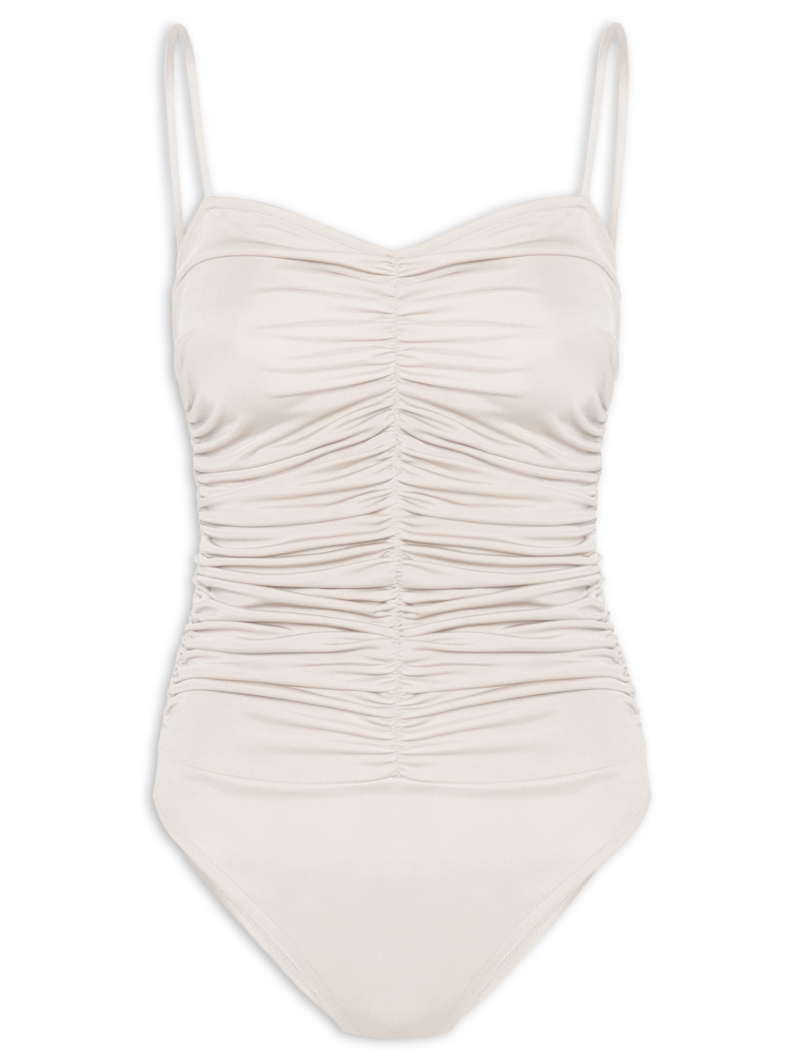 Body Decote Com Franzidos Off White '2Essential