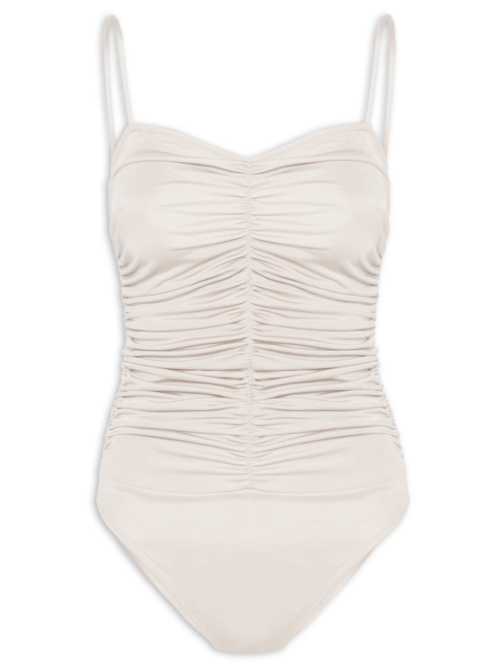 Body Decote Com Franzidos Off White '2Essential