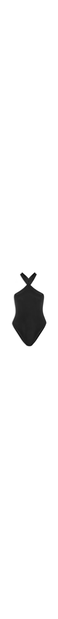 Body Decote Costas Tricot - Preto
