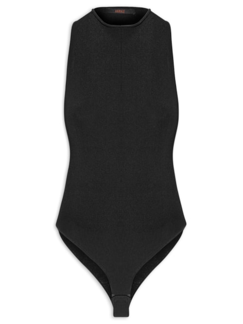 Body Decote Costas Tricot – Preto