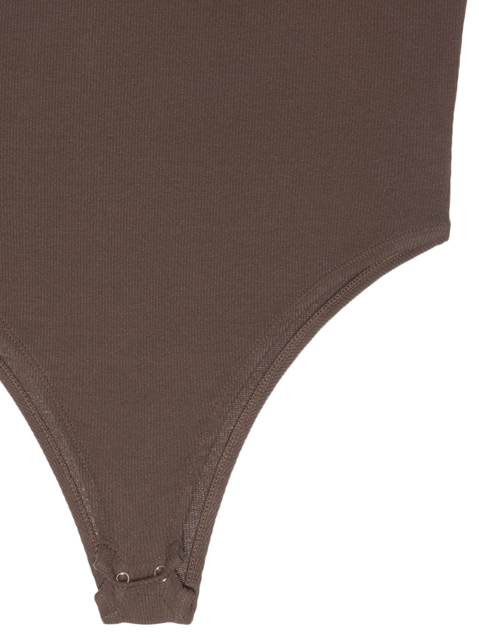 Body Decote Redondo Manga Japonesa Marrom Basiq