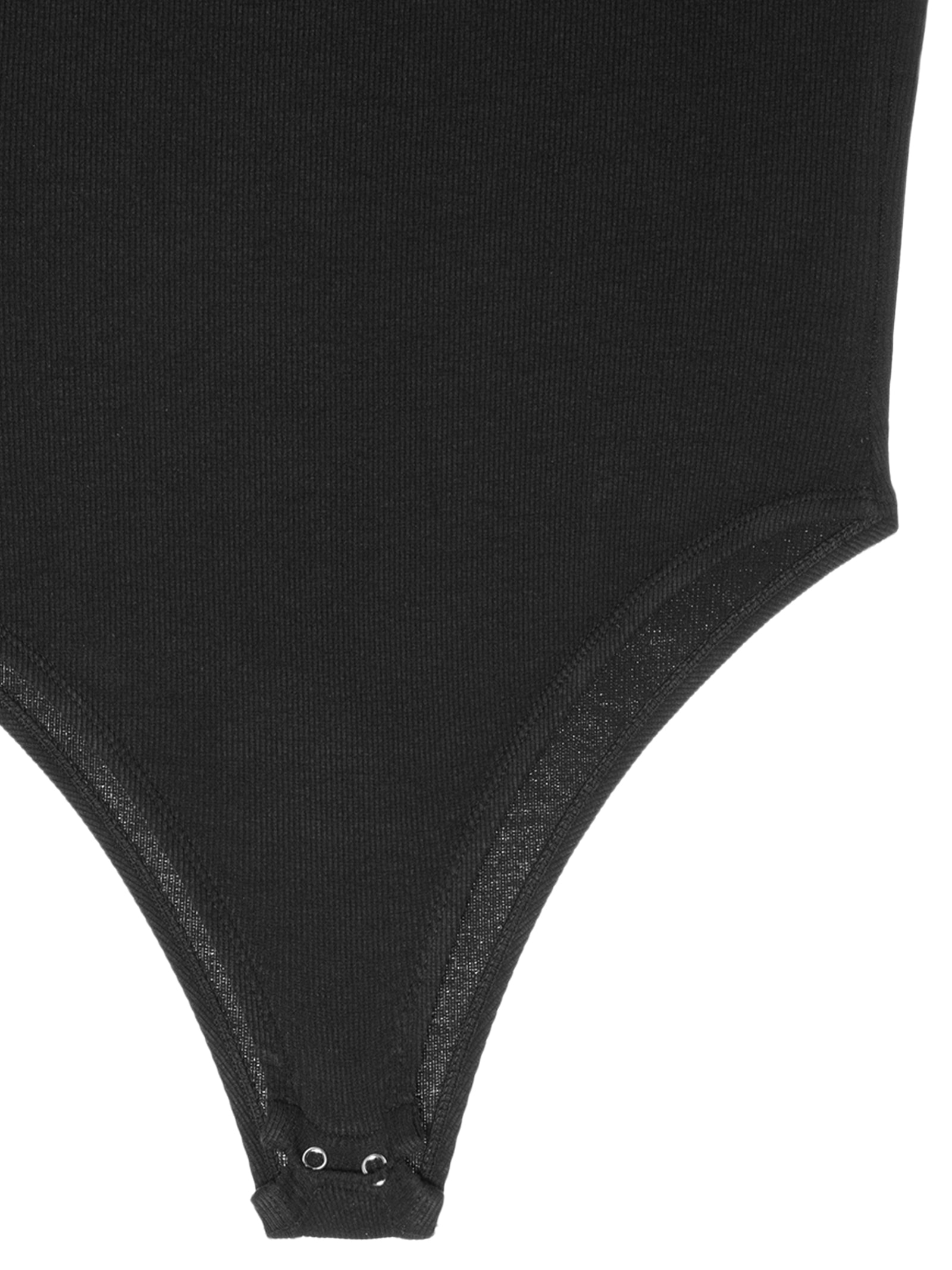 Body Decote Redondo Manga Japonesa Preto Basiq