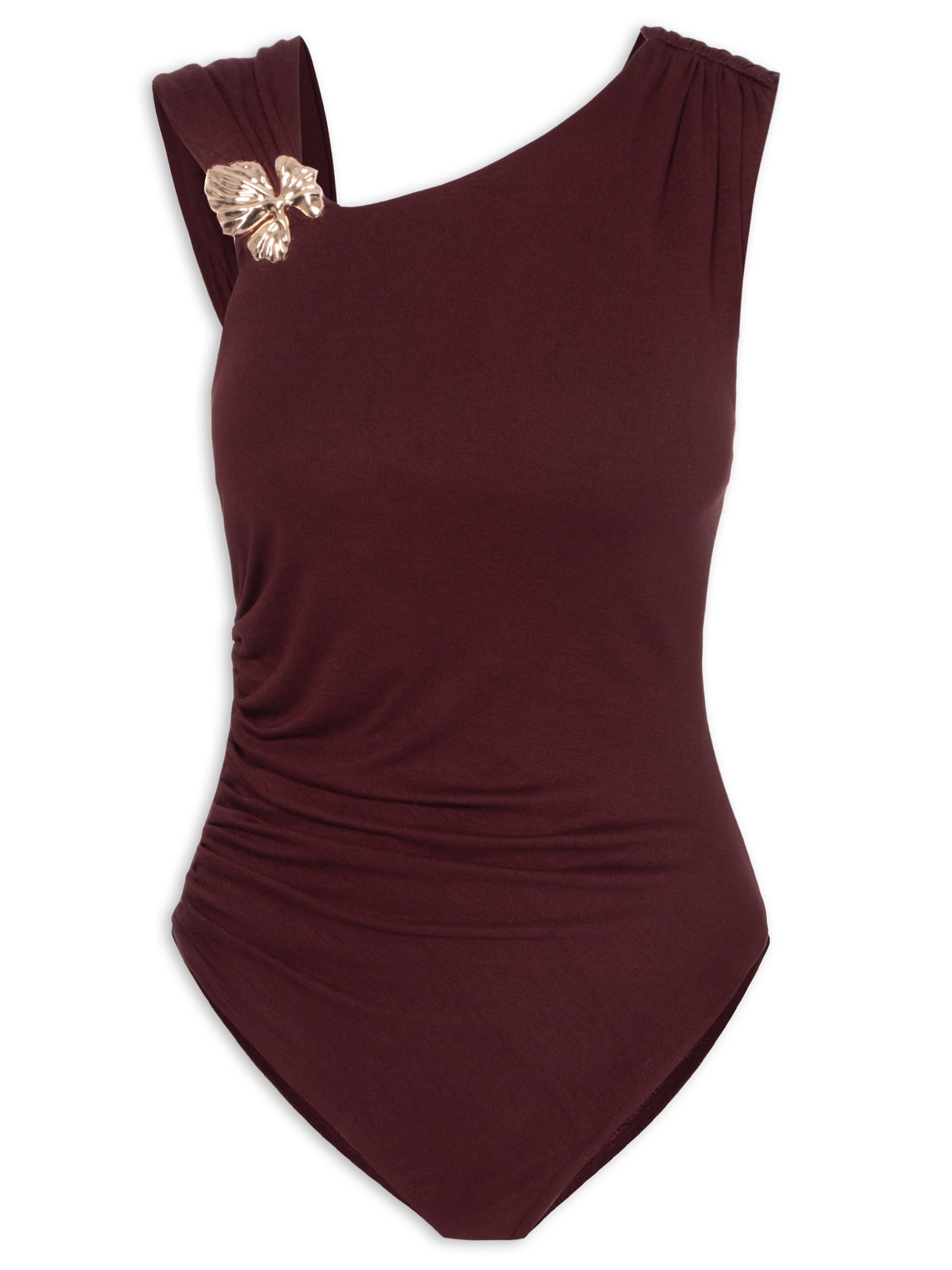 Body Drapeado Com Detalhe Em Metal Vermelho Market 33