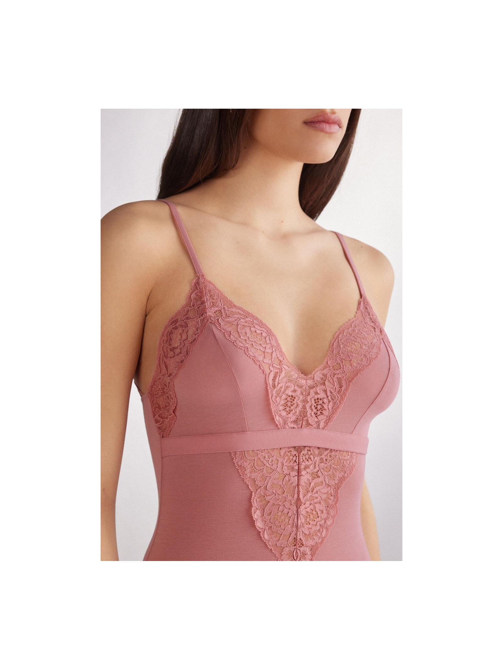 Body Em Algodão e Renda Embrace Simplicity Rosa Intimissimi