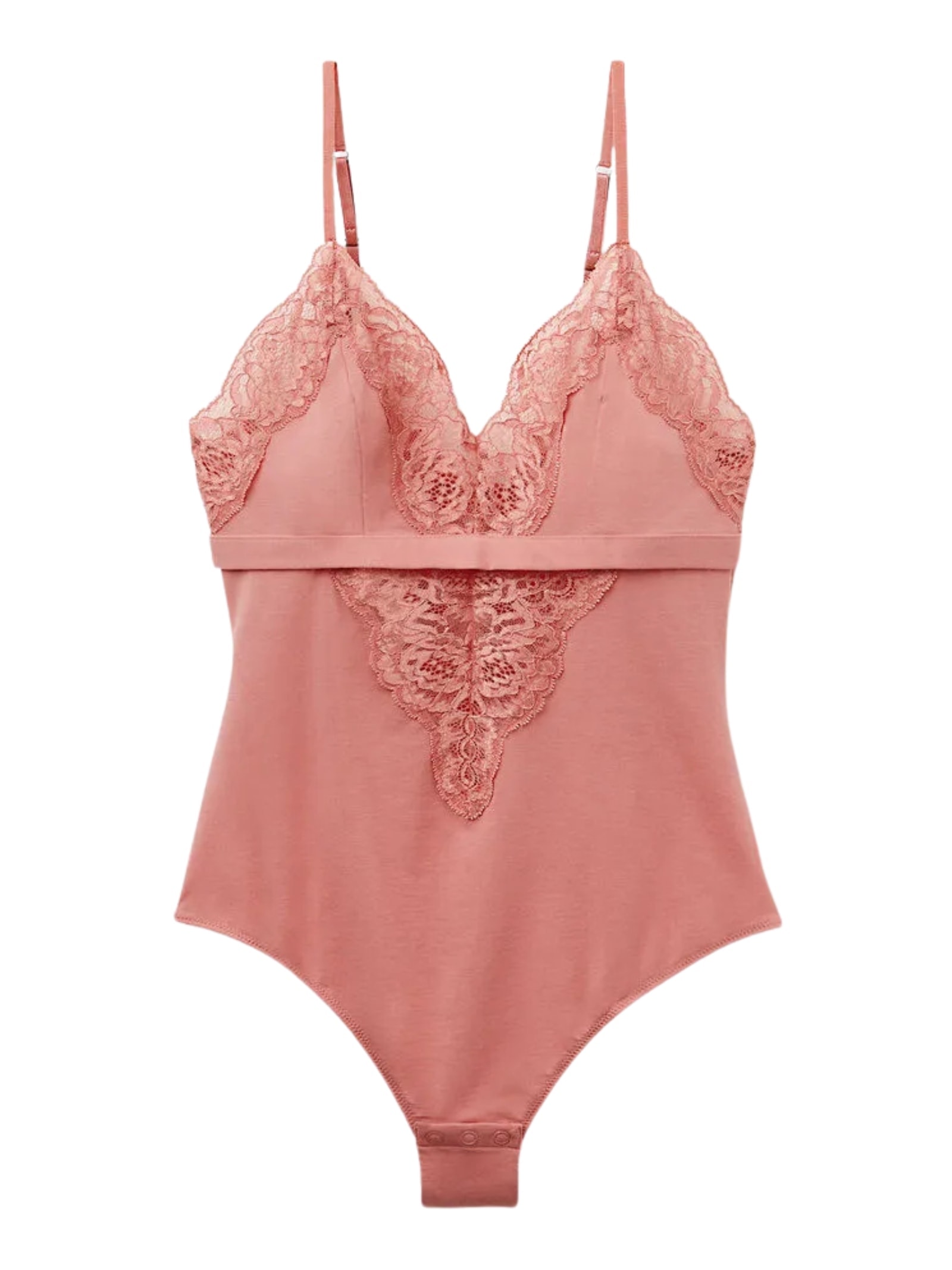 Body Em Algodão e Renda Embrace Simplicity - Rosa