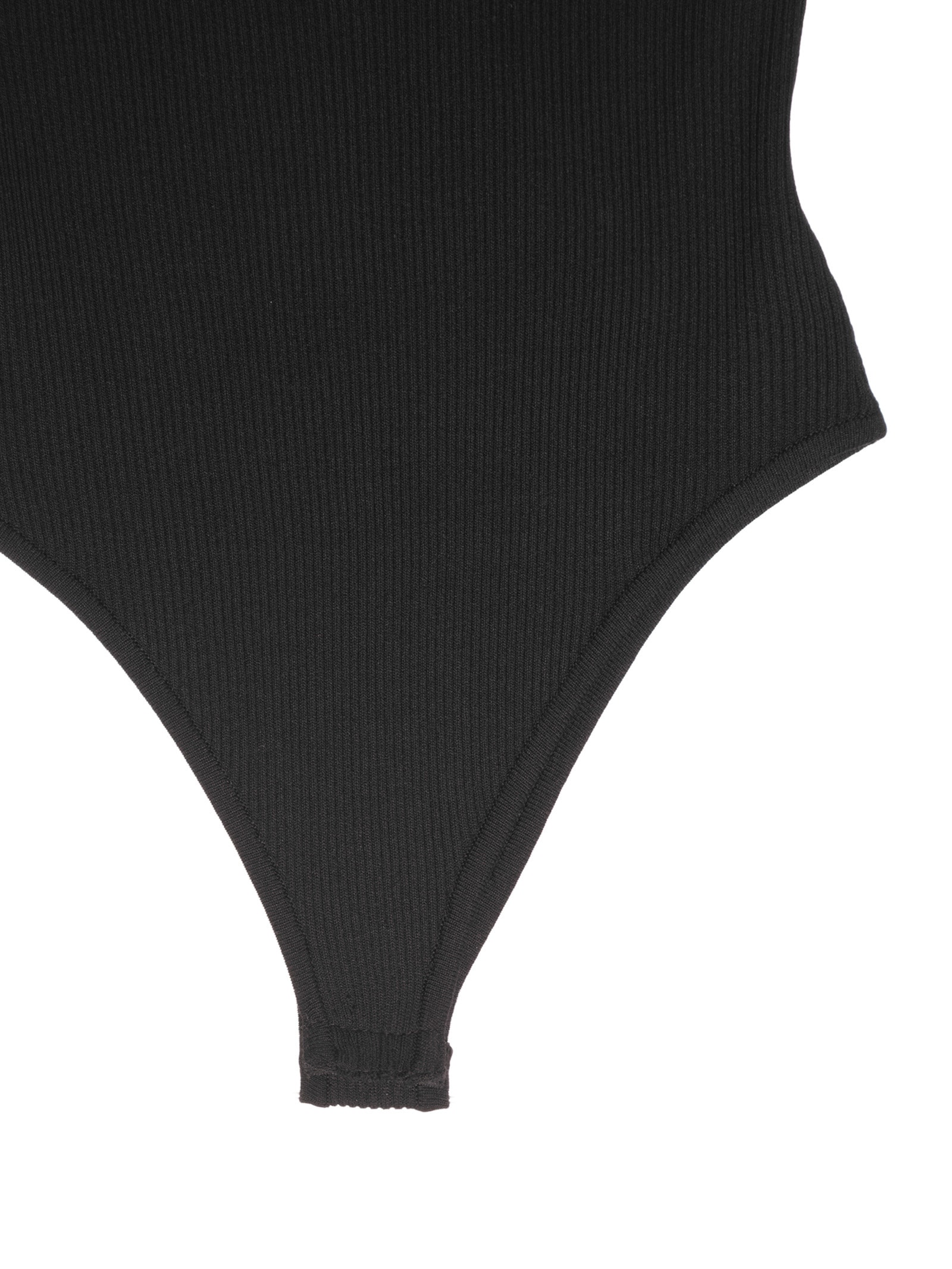 Body Em Malha Canelada Preto Market 33